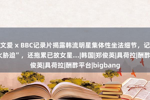 文爱 x BBC记录片揭露韩流明星集体性坐法细节，记者遇到“死一火胁迫”，还拖累已故女星...|韩国|郑俊英|具荷拉|酬酢平台|bigbang