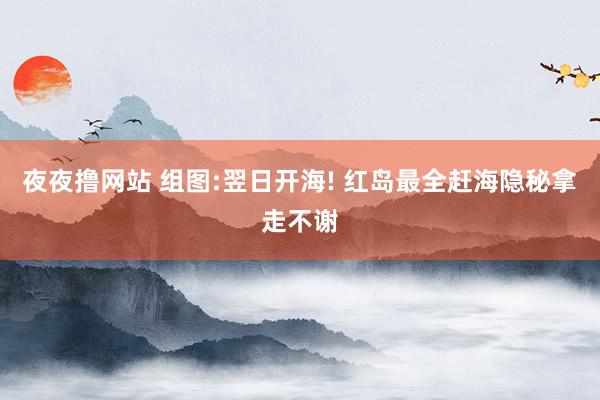 夜夜撸网站 组图:翌日开海! 红岛最全赶海隐秘拿走不谢