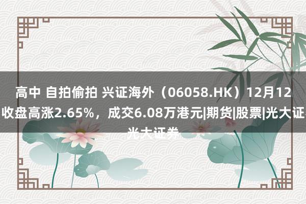 高中 自拍偷拍 兴证海外（06058.HK）12月12日收盘高涨2.65%，成交6.08万港元|期货|股票|光大证券