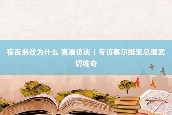 夜夜撸改为什么 高端访谈丨专访塞尔维亚总理武切维奇